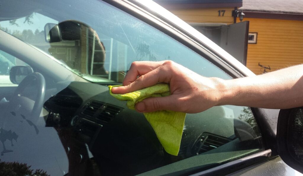 Car Window cleaning