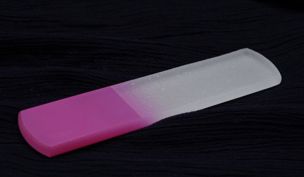 Glass nail file for manicure and cuticle